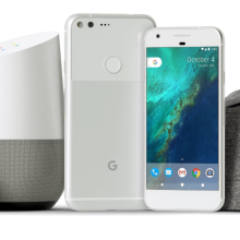 Google Wifi, Chromecast media player, Home speaker, Pixel phone a Daydream. 