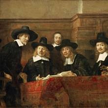 Rembrandt van Rijn: Představenstvo soukenického cechu, 1662