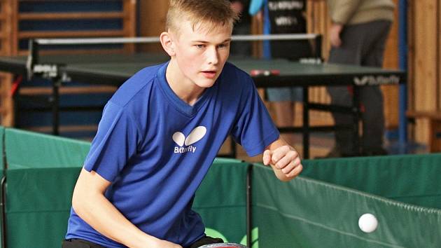 Žatecký stolní tenista Filip Karbula.