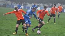 FK SEKO Louny (v modrém) - SK Újezd Praha 4 1:1 (0:1).