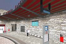 Vizualizace nové podoby autobusového nádraží.