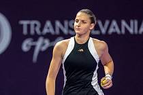Lounská tenistka Karolína Plíšková na nedávném turnaji v rumunské Kluži.. Foto: twitter.com
