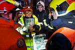 Cvičení hasičů a kynologů v Březně u Postoloprt