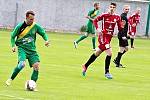 Fotbalisté Slavoje Žatec (v zeleném) porazili tým Proboštova 3:1.