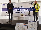 Ministr dopravy Martin Kupka při slavnostním zahájení stavby dálnice D6 Hořovičky.