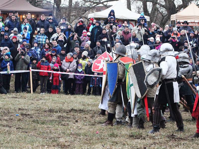 Zimní bitva v Podbořanech.