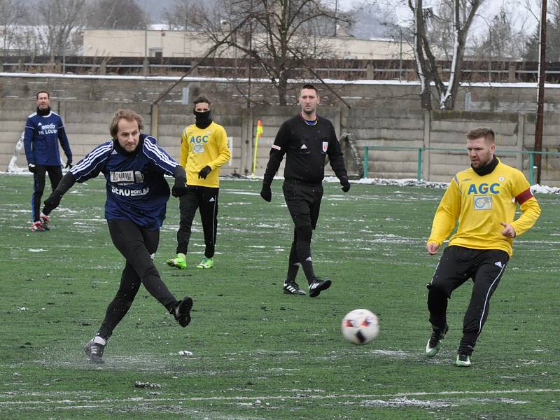 Utkání Loun (v modrém) proti Oldřichovu