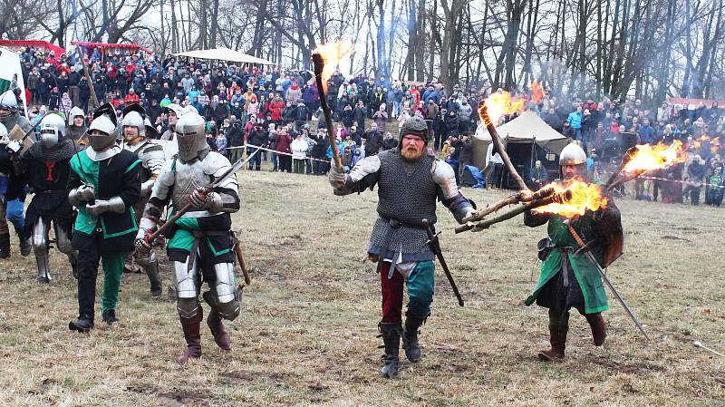 Zimní bitva v Podbořanech v roce 2019.