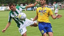 Snímek z přátelského fotbalového utkání FK Teplice proti Bohemians 1905 v Lounech