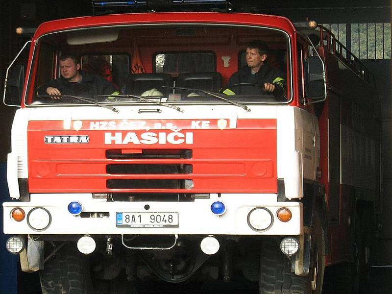 Počeradští hasiči na cvičení ve Věznici Bělušice