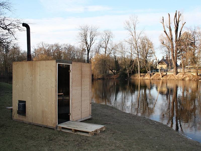 Sauna na břehu Ohře v Lounech