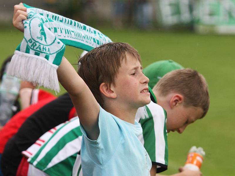 Snímek z přátelského fotbalového utkání FK Teplice proti Bohemians 1905 v Lounech