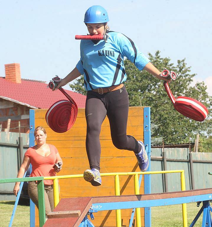 Krajská soutěž v požárním sportu dobrovolných hasičů na podbořanském sportovním stadionu.