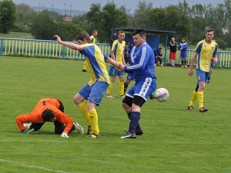 Lenešice B (v modrém) - Měcholupy.