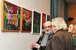 V lounském divadle probíhá výstava obrazů Jiřího Menouška a Aleny Skalické s názvem Svět barev a obrazů.