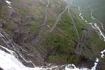 Vodopád Stigfossen a proslulá Trolí stezka v Norsku