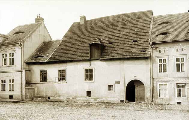 Mederův dům na historickém snímku