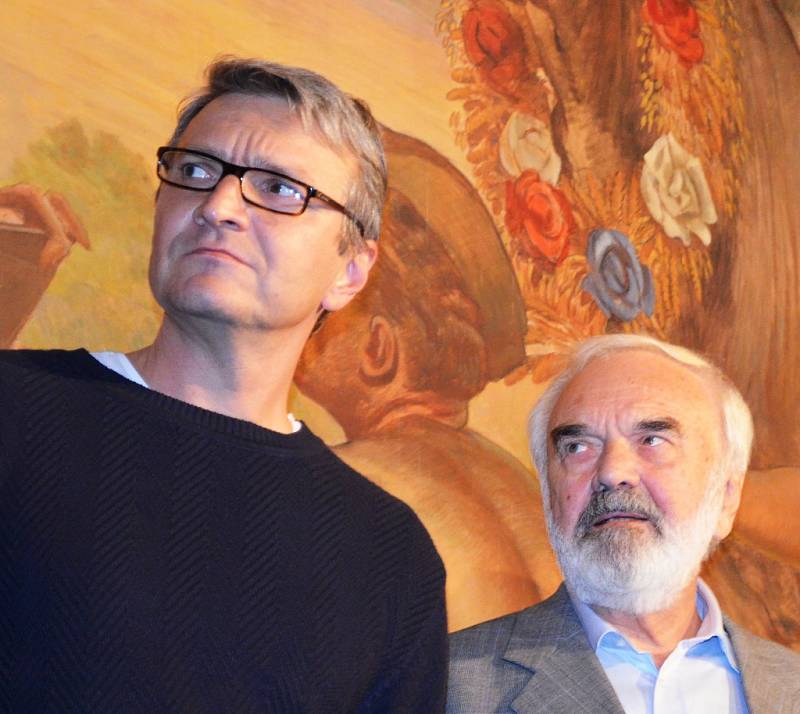 Zdeněk a Jan Svěrákovi v žateckém divadle.