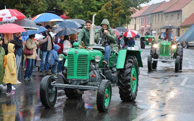 Krajské dožínky Ústeckého kraje v Peruci. Zahajovací průvod