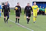 FK Litoměřicko B (v modrém) - FK Slavoj Žatec (žlutí) 4:5 po penaltovém rozstřelu.