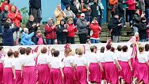 Sokolský slet na Tyršově stadionu v Roudnici nad Labem