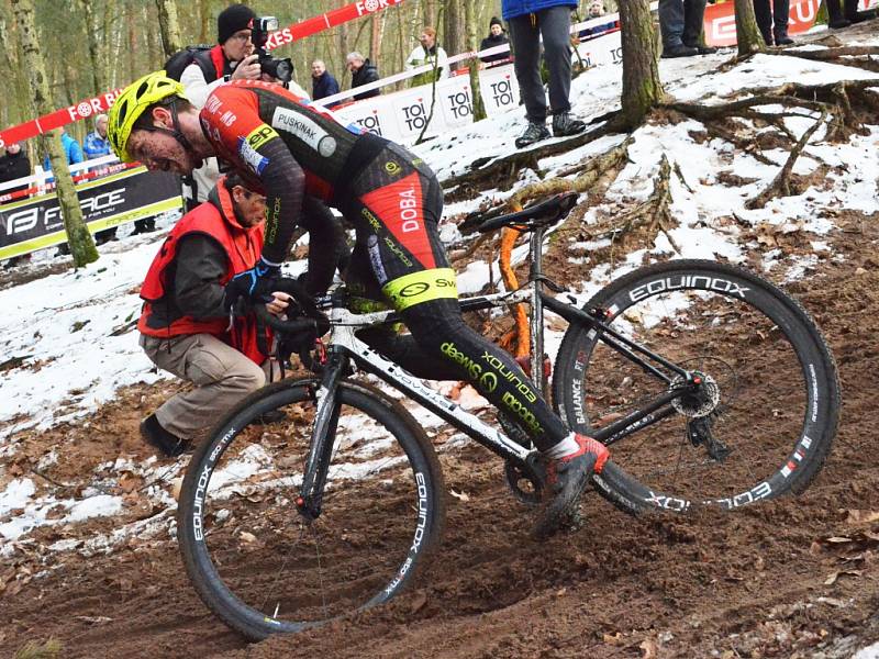 MČR v cyklokrosu 2016 v Kolíně. Lounský Vojtěch Nipl skončil sedmý.