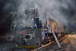 Požár lokomotivy v Petrohradu na Podbořansku