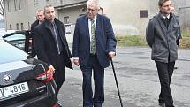 Prezident Miloš Zeman na návštěvě Podbořan