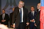 Beseda prezidenta Miloše Zemana s občany v lounském Vrchlického divadle