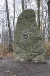 Ve Slaném v lesoparku nad nemocnicí je náš největší menhir vysoký 4,2 metru. Kámen velmi pracně přivezli slánští sokolové v roce 1932 od dva kilometry vzdálené obce Dolín, kde ležel v polích.