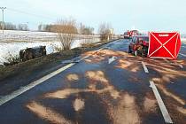 Tragická nehoda u nájezdu na obchvat Sulce nedaleko Toužetína