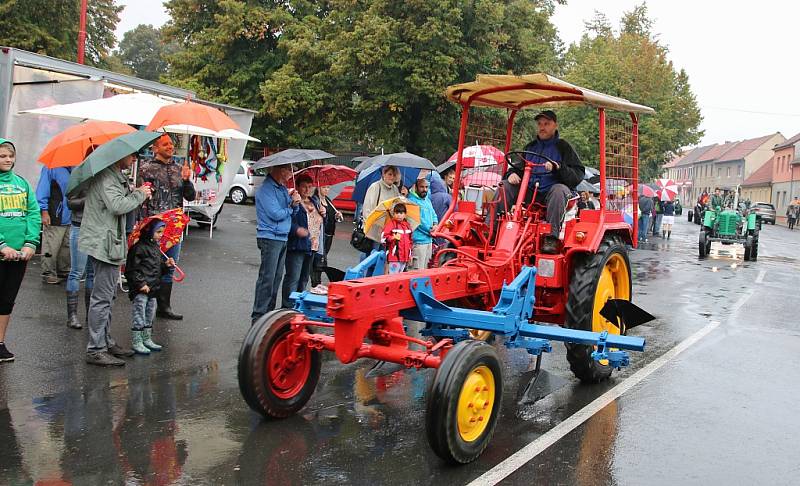 Krajské dožínky Ústeckého kraje v Peruci. Zahajovací průvod