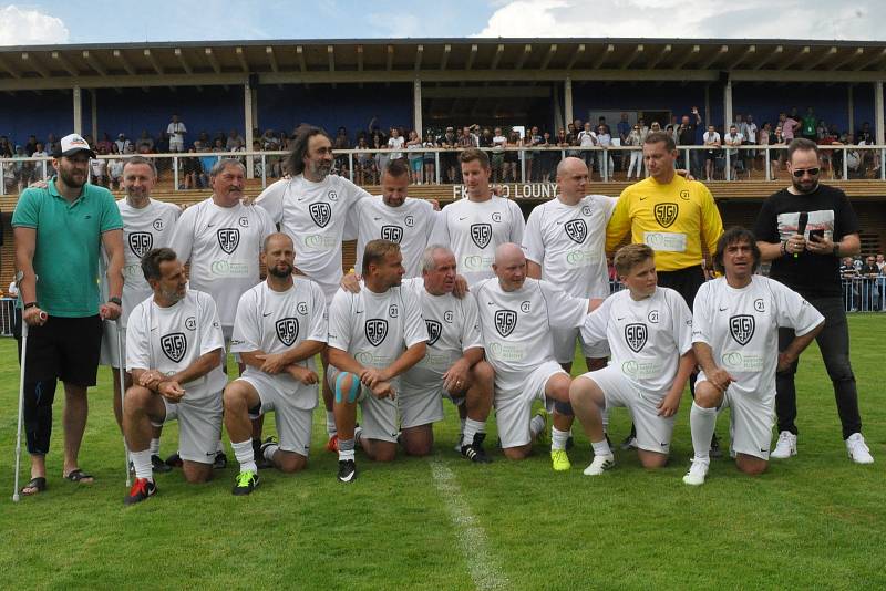 Exhibiční utkání Sigiteamu s výběrem Loun proběhlo při příležitosti otevření zrekonstruovaného areálu FK Louny.