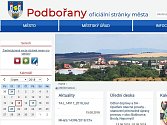 Část hlavní strany nového oficiálního webu města Podbořany