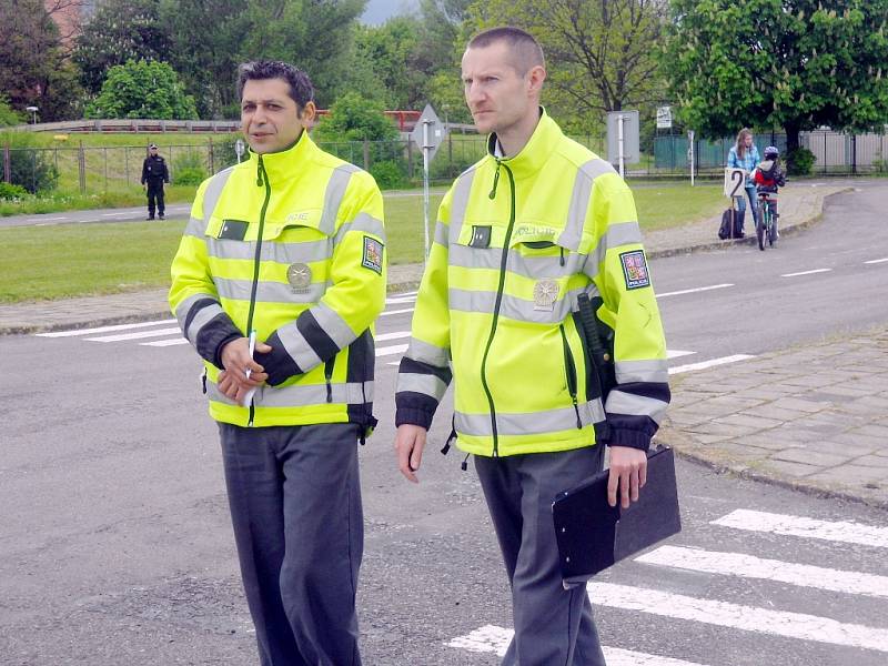 Soutěž mladých cyklistů na dopravním hřišti v Žatci