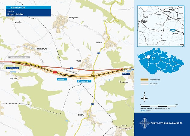 Za pár týdnů se má začít stavět 6,5 kilometru dlouhý úsek dálnice D6 u Krupé.