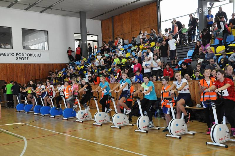 Veřejný halový triatlon v Lounech.