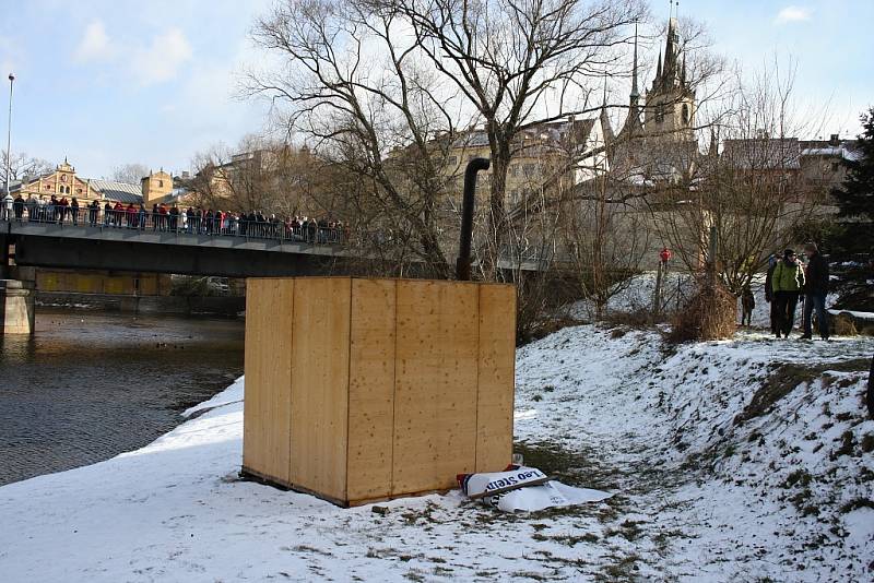 Sauna na břehu Ohře v Lounech