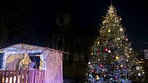 Vánoční strom v Blšanech u Podbořan