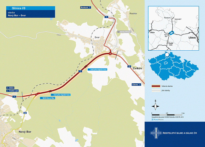 Silnice I/9, Nový Bor - Svor.