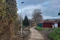 Nové lampy v žatecké ulici Libočanská cesta.