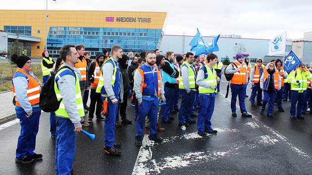 Stávka zaměstnanců v továrně Nexen na Žatecku začala 31. ledna a trvala sedm dnů
