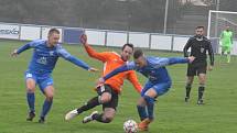 FK SEKO Louny (v modrém) - SK Újezd Praha 4 1:1 (0:1).