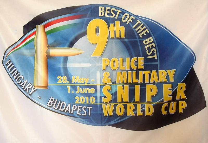 Logo mistrovství světa ve střelbě z odstřelovací pušky pro příslušníky policie a armády, které se konalo v Maďarsku