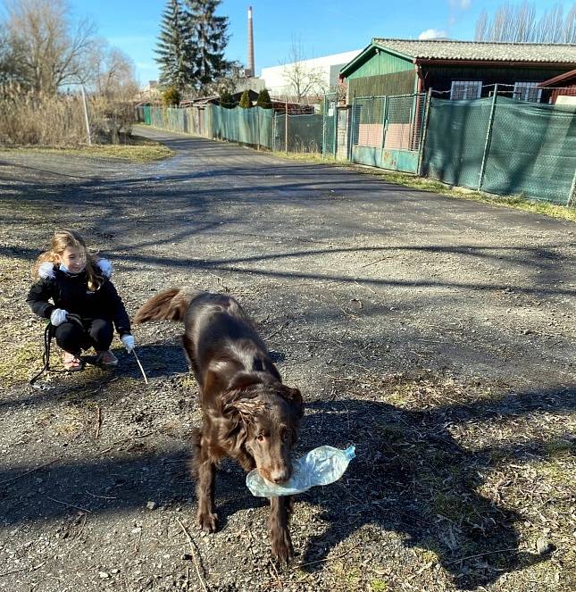 Dobrovolníci uklízí nepořádek, v pytlích skončily lahve i plasty.