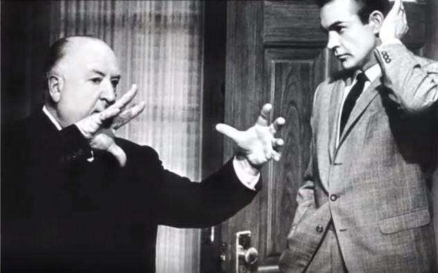 Alfred Hitchcock a Sean Connery