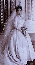 Princezna Margaret, sestra Alžběty II., při své svatbě v roce 1960.
