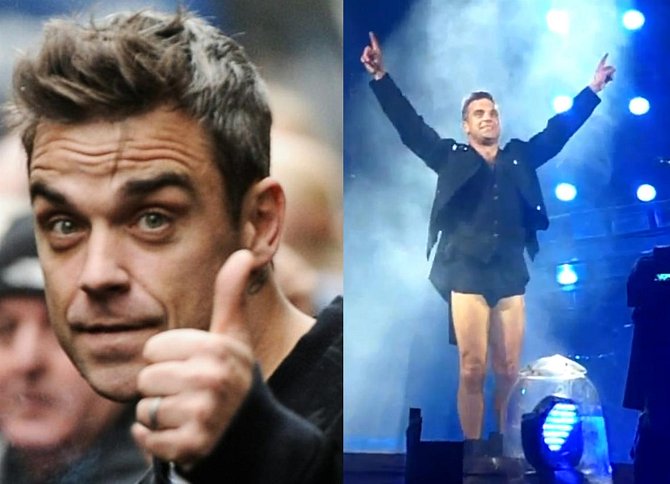 Robbiemu Williamsovi spadly během vystoupení kalhoty