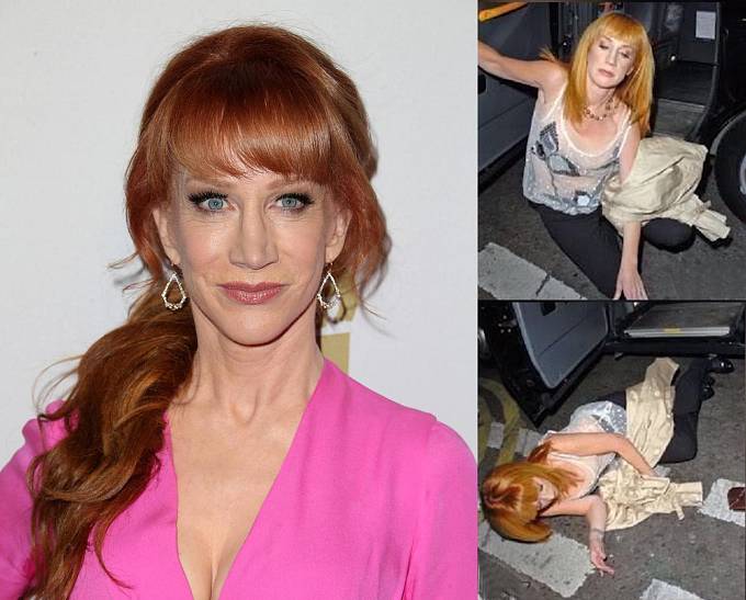 Kathy Griffin se svalila na zem jako špalek