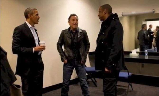 Barack Obama, Bruce Springsteen a Jay-z